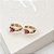 Brinco Argola Coração Rosa em banho ouro 18k - Imagem 1