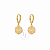 Brinco Argola Medalha banho Ouro 18k - Imagem 1