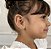 Brinco Flor Baby banho Ouro 18k - Imagem 4