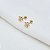 Brinco Flor Baby banho Ouro 18k - Imagem 3