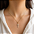 Colar Cruz Cravejada banho Ouro 18k - Imagem 2