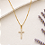 Colar Cruz Cravejada banho Ouro 18k - Imagem 3