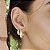 Brinco Argola Gota em banho ouro 18k - Imagem 2