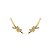 Brinco Ear Cuff Luxo Nó banho Ouro 18k - Imagem 1