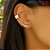 Brinco Ear Cuff Luxo Nó banho Ouro 18k - Imagem 2