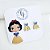 Brinco Vestido Princesa banho Ouro 18k - Imagem 1