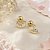 Brinco Baby Centopeia banho Ouro 18k - Imagem 3