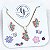 Conjunto Borboleta banho Ouro 18k - Imagem 1