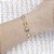Pulseira Borboletas Coloridas banho Ouro 18k - Imagem 2