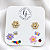 Brinco Flor Cristal banho Ouro 18k - Imagem 1