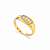 Anel Infantil Formatura ABC banho Ouro 18k - Imagem 1
