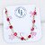 Pulseira Infantil Pedras Pink em banho Ouro 18k - Imagem 1