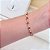 Pulseira Infantil Pedras Pink em banho Ouro 18k - Imagem 2