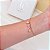 Pulseira Laço Rosa em banho Ouro 18k - Imagem 2