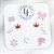 Brinco Baby Coroa Pink em banho Ouro 18k - Imagem 1
