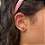 Brinco Baby Coroa Pink em banho Ouro 18k - Imagem 2