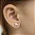 Brinco Gatinha Kitty  banho Ouro 18k - Imagem 2