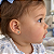 Brinco Baby Ponto de Luz Azul em banho ouro 18k - Imagem 2