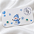 Brinco Baby Ponto de Luz Azul em banho ouro 18k - Imagem 1