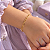 Pulseira Infantil Corações em banho ouro 18k - Imagem 2