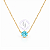 Colar Ponto de Luz Azul em banho Ouro 18k - Imagem 1