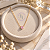 Colar Ponto de Luz Rosa em banho Ouro 18k - Imagem 3