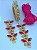 Kit Cabedal Trio de Borboleta - Rosa Pink - Imagem 2