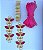 Kit Cabedal Trio de Borboleta - Rosa Pink - Imagem 1