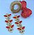 Kit Cabedal Trio de Borboleta - Vermelho - Imagem 2