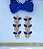 Kit Cabedal Trio de Borboleta - Azul Royal - Imagem 1