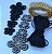 Kit Cabedal em Feltro Flores - Preto - Imagem 2