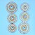 Cabedal Lateral Mandala em metal - branco - Imagem 1