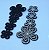 Cabedal em Feltro Flores - Preto - Imagem 3