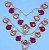Cabedal em V Gotas Rosa BB com Pink - Imagem 1