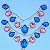 Cabedal em V Gotas Rosa com Azul - Imagem 2
