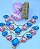 Kit Cabedal Gota Rosa com azul - Imagem 2