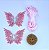 Kit cabedal em feltro Borboletas ao Sol - Rosa bb - Imagem 1