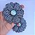 Cabedal em feltro Pétalas de Encanto - Preto com cristal - Imagem 1