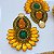 Cabedal em feltro cocar - amarelo - Imagem 3