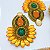 Kit cabedal em feltro cocar - amarelo - Imagem 2