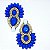 Cabedal em feltro cocar - azul - Imagem 2