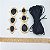 Kit Cabedal lateral Gotas - preto - Imagem 3