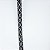 Tubo de Strass Meia Cana 15mm - Preto - Imagem 2