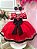 Vestido Infantil Vermelho Bolinhas Minnie Festas Aniversários - Imagem 2