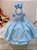 Vestido Infantil Azul Frozen Elsa Gelo C/ Capa de Luxo - Imagem 5
