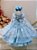 Vestido Infantil Azul Frozen Elsa Gelo C/ Capa de Luxo - Imagem 3