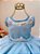 Vestido Infantil Azul Frozen Elsa Gelo C/ Capa de Luxo - Imagem 6