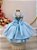 Vestido Infantil Azul Frozen Elsa Gelo C/ Capa de Luxo - Imagem 8
