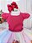 Vestido Infantil Barbie Princesa Festa Pink Peito Glitter - Imagem 1