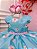 Vestido Infantil da Lilo e Stitch Azul Claro Florido Festas - Imagem 4